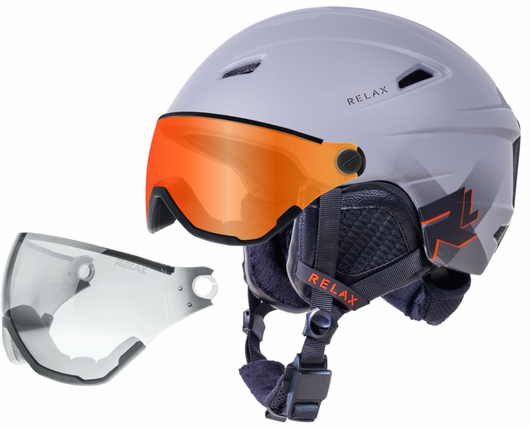 Lyžařská helma RELAX Stealth šedá Velikost: M