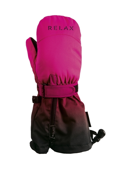 Dětské lyžařské rukavice RELAX Puzzyto růžové Velikost: 4Y