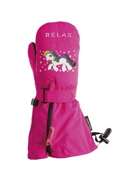 Dětské lyžařské rukavice RELAX Puzzyto růžové Velikost: 4Y